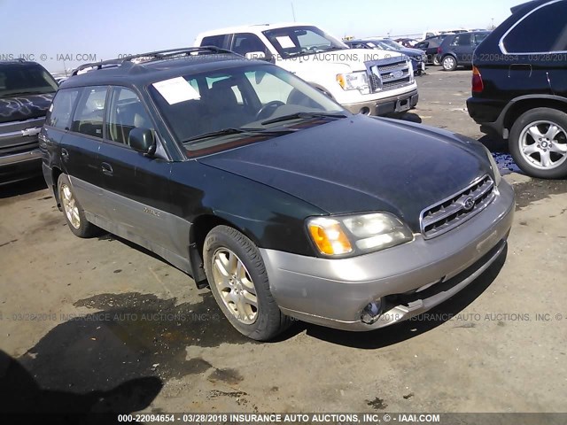 4S3BH686817635778 - 2001 SUBARU LEGACY OUTBACK LIMITED GREEN photo 1