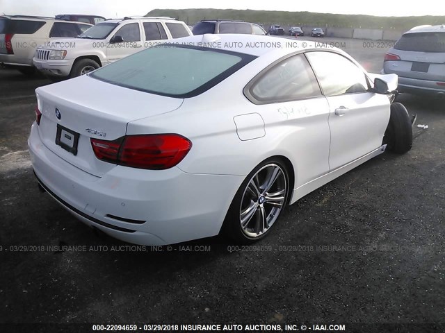 WBA3R1C59FK194103 - 2015 BMW 435 I WHITE photo 4