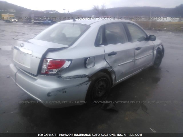 JF1GE61648H512255 - 2008 SUBARU IMPREZA 2.5I SILVER photo 4