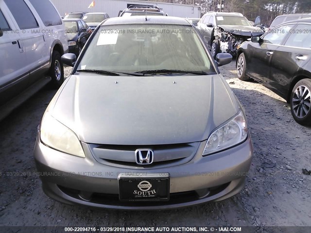 JHMES96654S008684 - 2004 HONDA CIVIC HYBRID SILVER photo 6