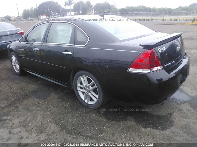 2G1WC5E3XC1100450 - 2012 CHEVROLET IMPALA LTZ BLACK photo 3