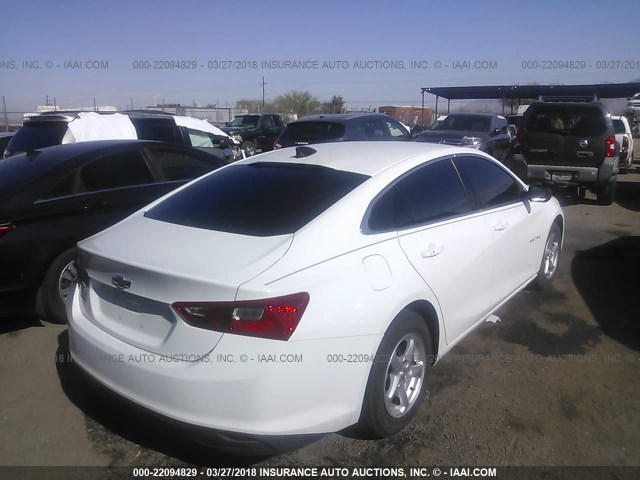 1G1ZB5ST7HF203054 - 2017 CHEVROLET MALIBU LS 白色 照片 4
