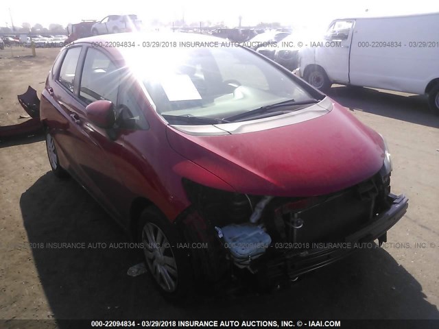 3HGGK5H58FM711667 - 2015 HONDA FIT LX RED photo 1