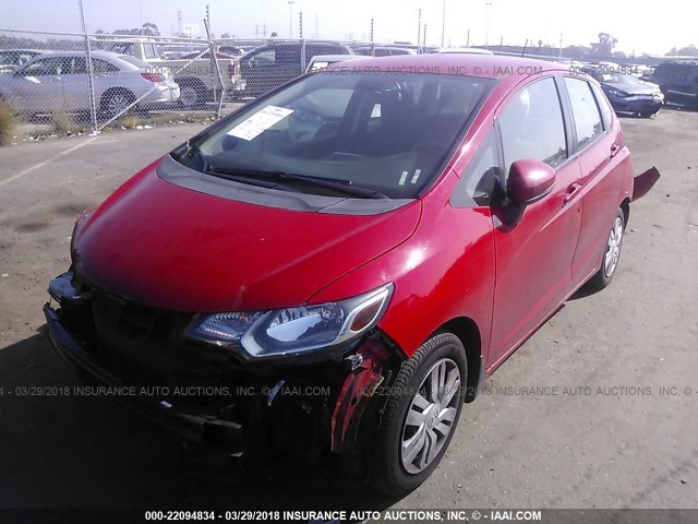 3HGGK5H58FM711667 - 2015 HONDA FIT LX RED photo 2