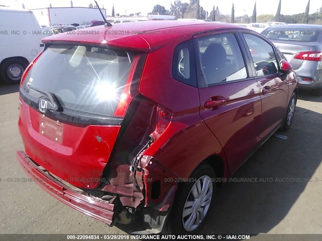 3HGGK5H58FM711667 - 2015 HONDA FIT LX RED photo 4