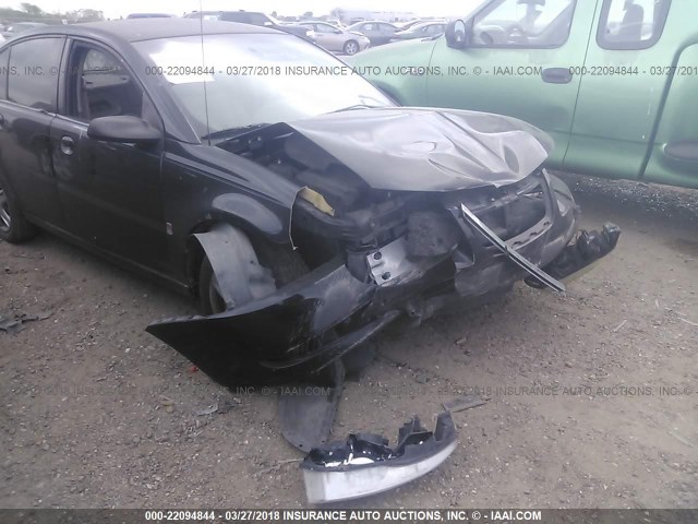 1G8AJ58F87Z206772 - 2007 SATURN ION LEVEL 2 BLACK photo 6