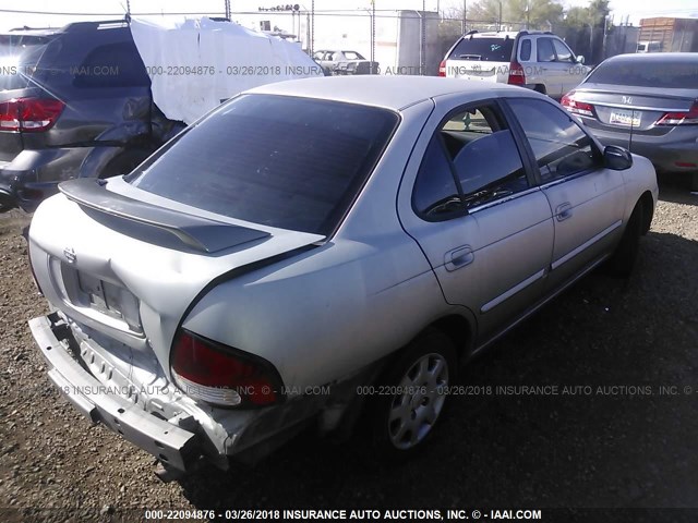 3N1CB51DXYL322149 - 2000 NISSAN SENTRA XE/GXE SILVER photo 4