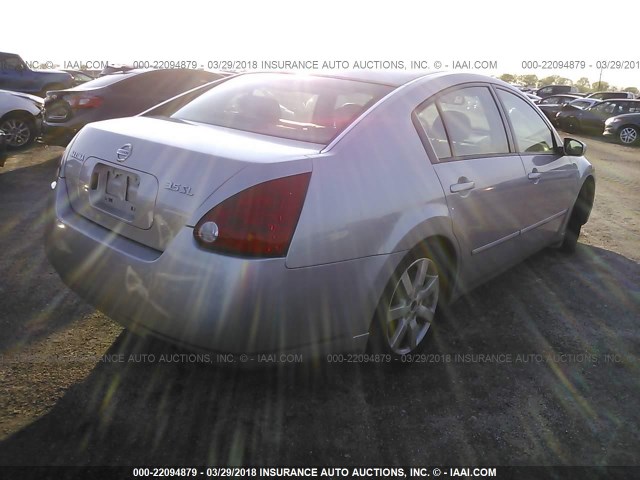 1N4BA41E96C827838 - 2006 NISSAN MAXIMA SE/SL SILVER photo 4