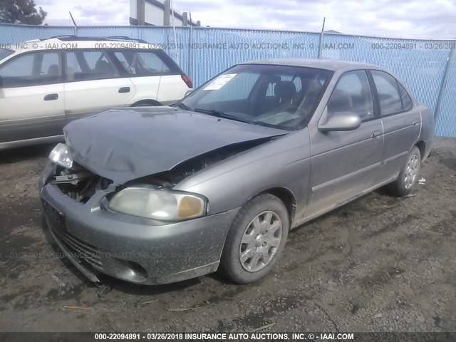 3N1CB51D92L681953 - 2002 NISSAN SENTRA XE/GXE TAN photo 2