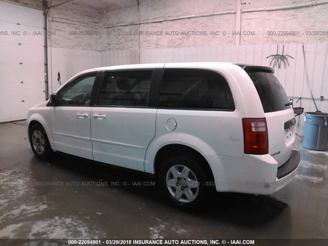 2D8HN44E09R629084 - 2009 DODGE GRAND CARAVAN SE WHITE photo 3