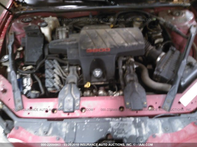 2G2WR544541219867 - 2004 PONTIAC GRAND PRIX GTP MAROON photo 10