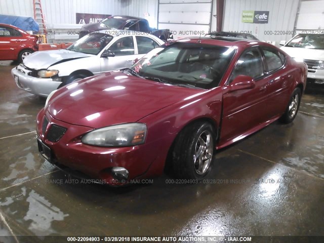 2G2WR544541219867 - 2004 PONTIAC GRAND PRIX GTP MAROON photo 2