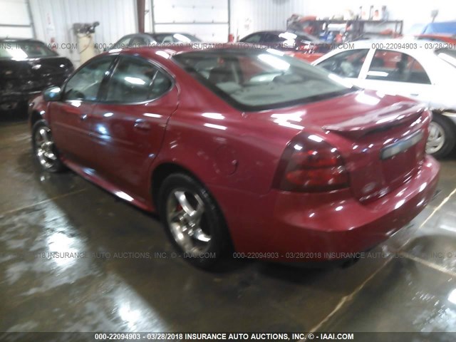 2G2WR544541219867 - 2004 PONTIAC GRAND PRIX GTP MAROON photo 3