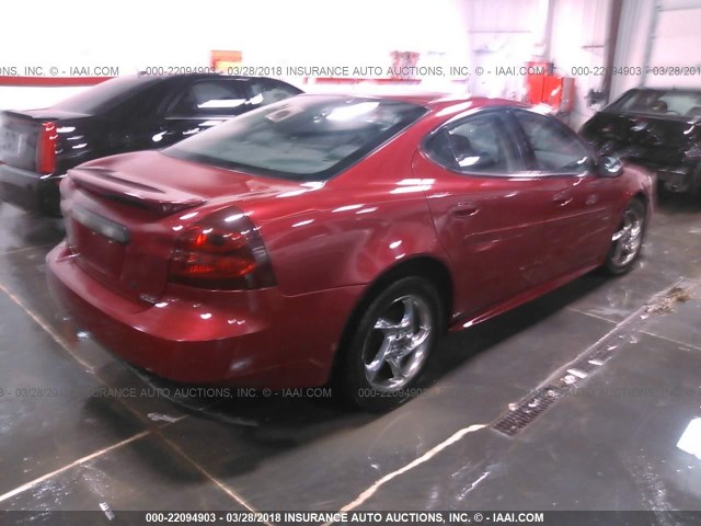 2G2WR544541219867 - 2004 PONTIAC GRAND PRIX GTP MAROON photo 4