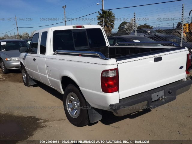 1FTYR44V13PA15155 - 2003 FORD RANGER SUPER CAB WHITE photo 3