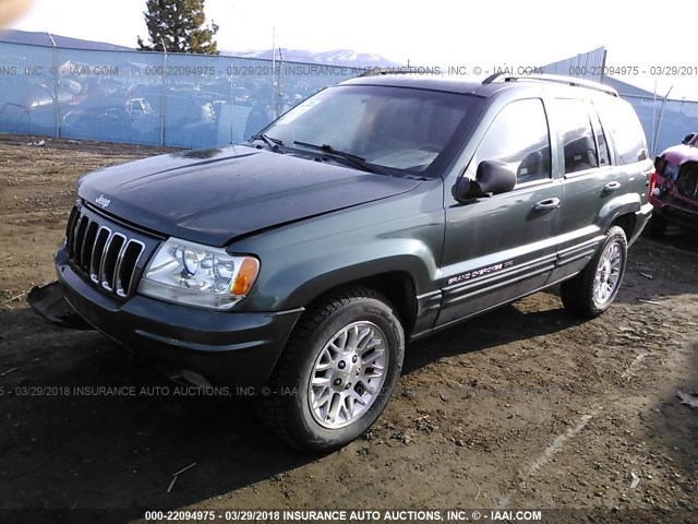 1J4GW58J92C239324 - 2002 JEEP GRAND CHEROKEE LIMITED Light Blue photo 2