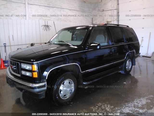 1GKEK13R1TJ732026 - 1996 GMC YUKON BLACK photo 2