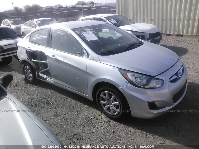 KMHCT4AE7EU631149 - 2014 HYUNDAI ACCENT GLS/GS SILVER photo 1