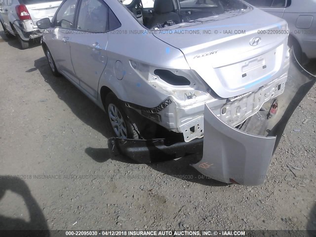 KMHCT4AE7EU631149 - 2014 HYUNDAI ACCENT GLS/GS SILVER photo 6