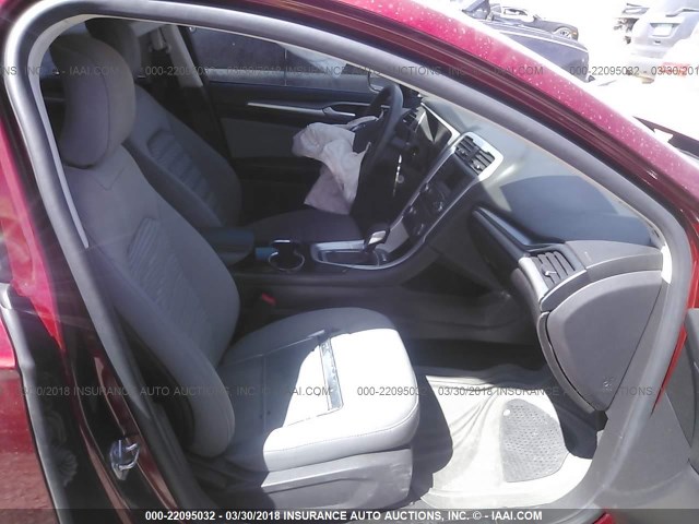 3FA6P0G76GR224284 - 2016 FORD FUSION S RED photo 5