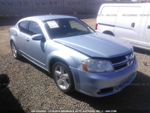 1C3CDZCB1DN608660 - 2013 DODGE AVENGER SXT TURQUOISE photo 1