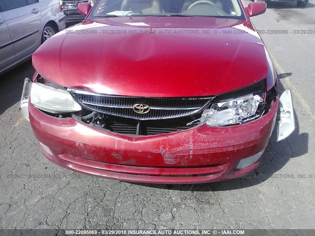 2T1CF22P1XC088879 - 1999 TOYOTA CAMRY SOLARA SE/SLE RED photo 6