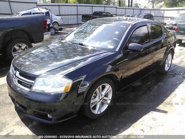 1B3BD1FG6BN510903 - 2011 DODGE AVENGER MAINSTREET BLACK photo 2