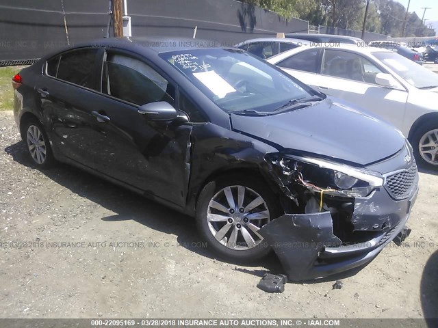 KNAFX4A66E5055009 - 2014 KIA FORTE LX GRAY photo 1