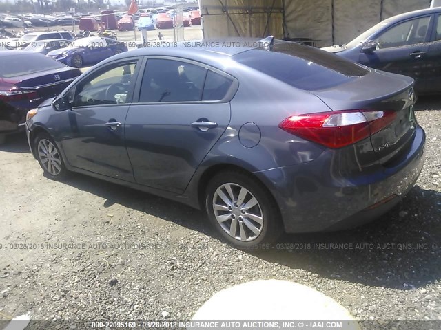 KNAFX4A66E5055009 - 2014 KIA FORTE LX GRAY photo 3