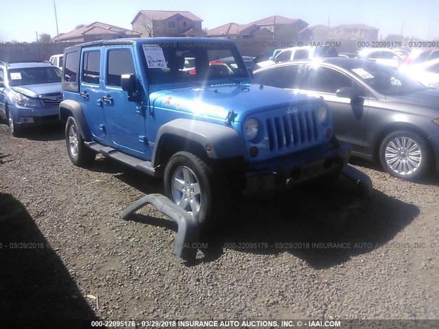 1J4BA3H15AL160924 - 2010 JEEP WRANGLER UNLIMITE SPORT BLUE photo 1