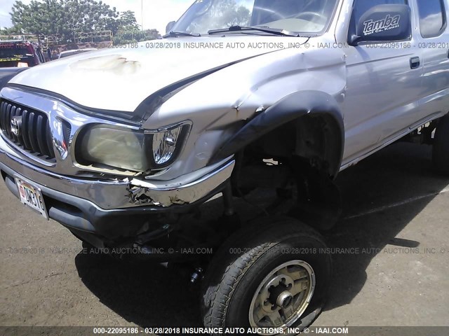 5TEHN72N13Z156073 - 2003 TOYOTA TACOMA DOUBLE CAB ვერცხლისფერი ფოტო 6