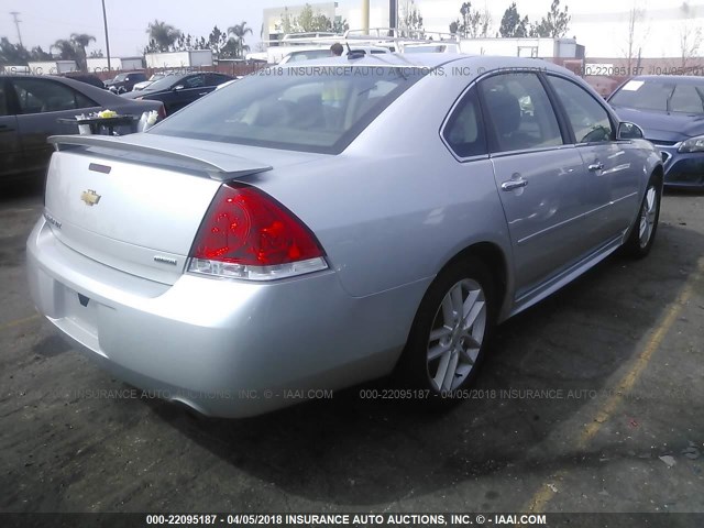 2G1WC5E36G1160649 - 2016 CHEVROLET IMPALA LIMITED LTZ SILVER photo 4