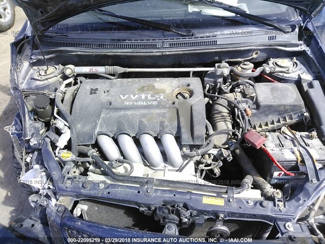 2T1BY30E15C367985 - 2005 TOYOTA COROLLA XRS BLUE photo 10