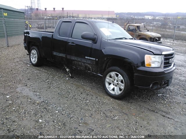 2GTEK19J081337687 - 2008 GMC SIERRA K1500 BLACK photo 1