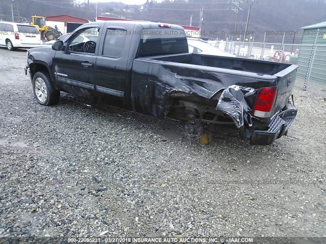 2GTEK19J081337687 - 2008 GMC SIERRA K1500 BLACK photo 3