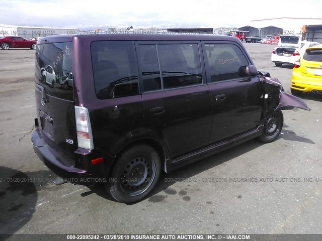 JTLKT324840154046 - 2004 TOYOTA SCION XB PURPLE photo 4