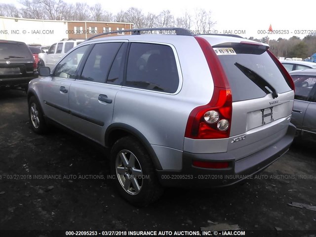 YV4CZ592161224303 - 2006 VOLVO XC90 SILVER photo 3