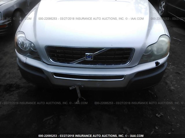 YV4CZ592161224303 - 2006 VOLVO XC90 SILVER photo 6