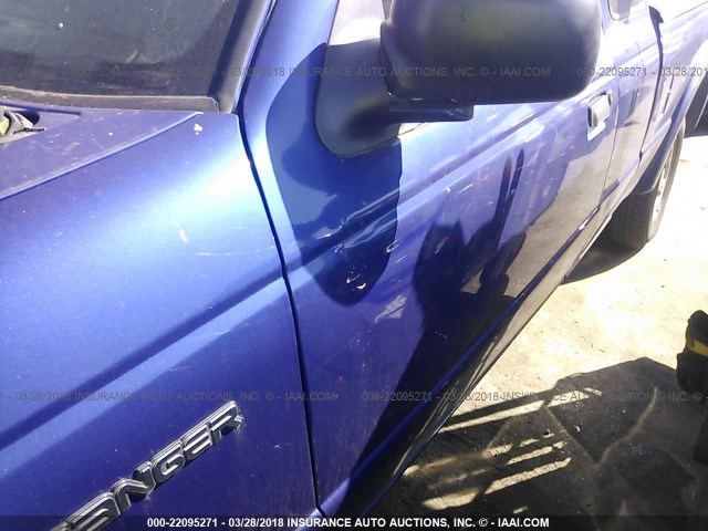 1FTYR14E73PB22595 - 2003 FORD RANGER SUPER CAB BLUE photo 6