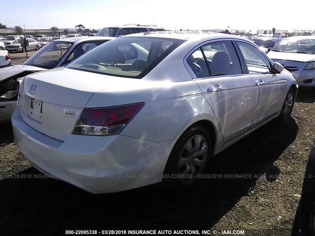 1HGCP36848A079087 - 2008 HONDA ACCORD EXL WHITE photo 4