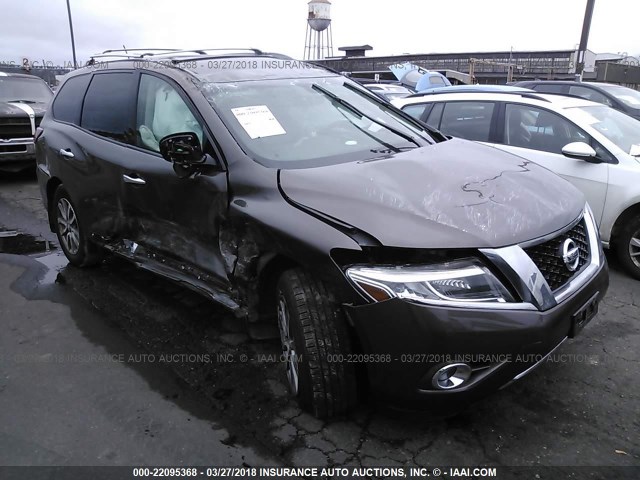 5N1AR2MM8FC685418 - 2015 NISSAN PATHFINDER S/SV/SL/PLATINUM 棕色 照片 1