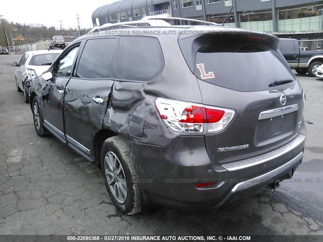 5N1AR2MM8FC685418 - 2015 NISSAN PATHFINDER S/SV/SL/PLATINUM 棕色 照片 3