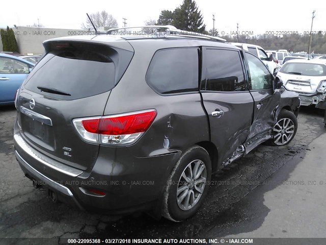 5N1AR2MM8FC685418 - 2015 NISSAN PATHFINDER S/SV/SL/PLATINUM 棕色 照片 4