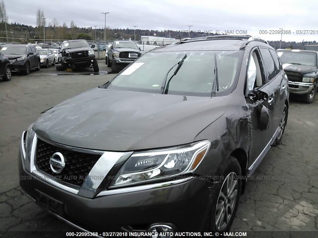 5N1AR2MM8FC685418 - 2015 NISSAN PATHFINDER S/SV/SL/PLATINUM 棕色 照片 6