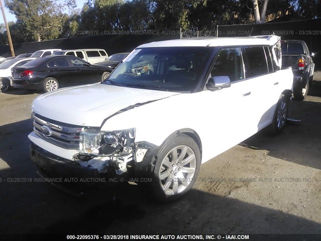 2FMGK5DC5CBD18835 - 2012 FORD FLEX LIMITED WHITE photo 2