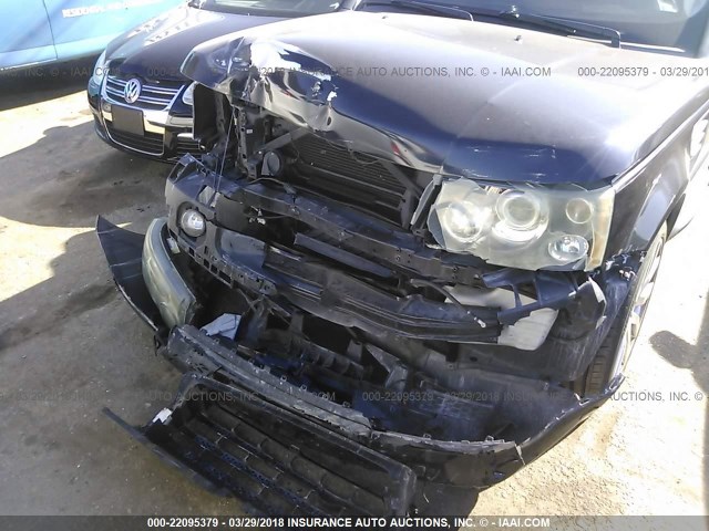 SALSF25406A906868 - 2006 LAND ROVER RANGE ROVER SPORT HSE Dark Blue photo 6