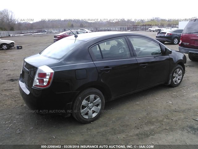 3N1AB61E68L762519 - 2008 NISSAN SENTRA 2.0/2.0S/2.0SL BLACK photo 4