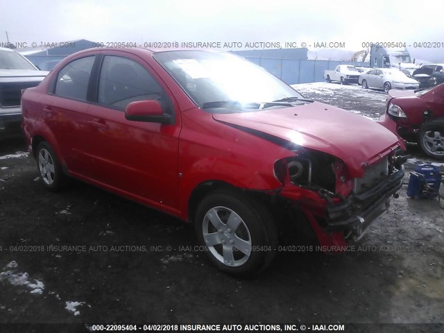 KL1TD56E19B336041 - 2009 CHEVROLET AVEO LS/LT RED photo 1