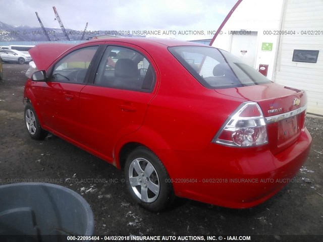 KL1TD56E19B336041 - 2009 CHEVROLET AVEO LS/LT 红色 照片 3