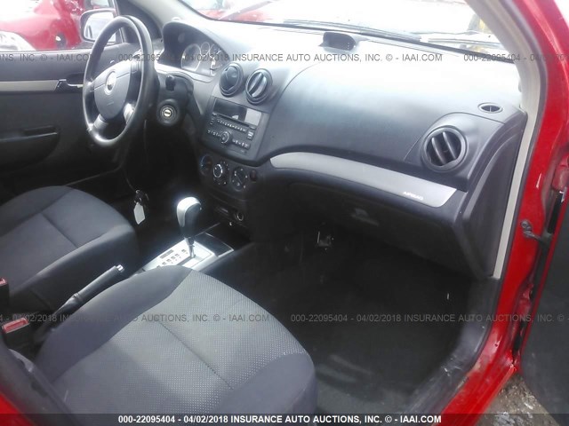 KL1TD56E19B336041 - 2009 CHEVROLET AVEO LS/LT 红色 照片 5